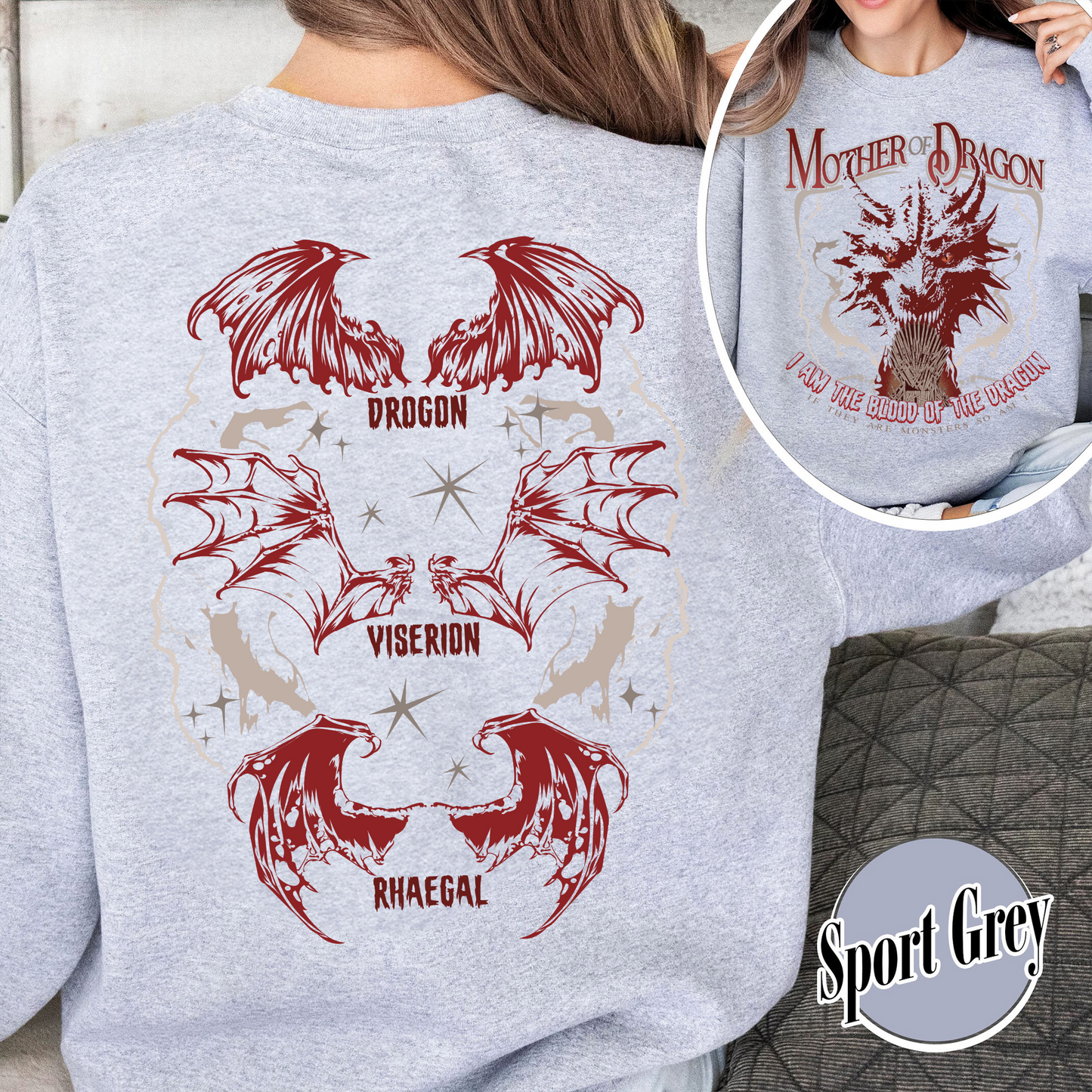 Father of the Dragon SweatShirt, Mother of Dragons SweatShirt, Mother of Dragon Year of the Dragon, Father of Dragons SweatShirt, GOT SweatShirt