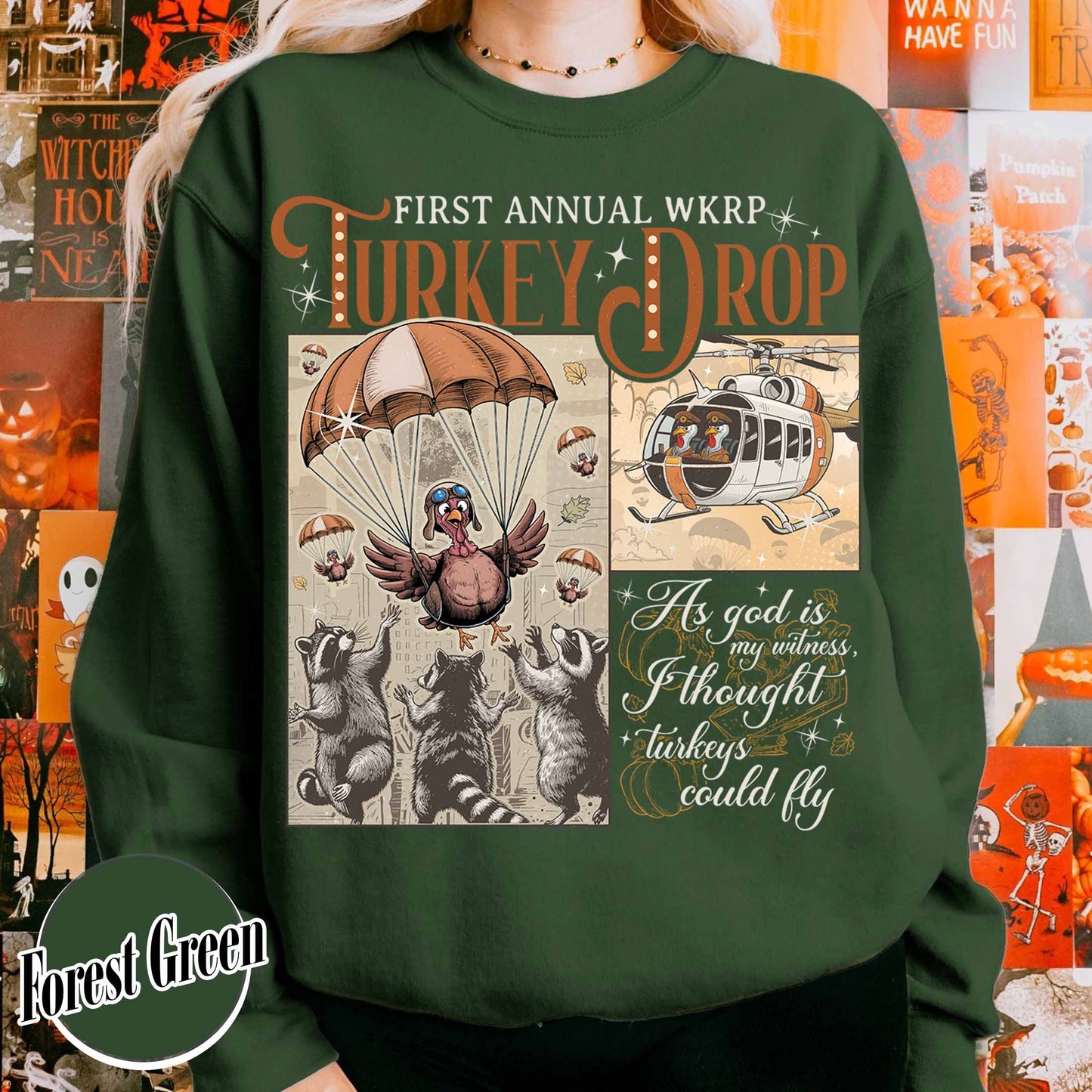 Turkey Drop Sweatshirt, First Annual Thanksgiving Day, Thanksgiving Sweatshirt, Thanksgiving Humorous Sweatshirt, Retro Pumpkin Season Sweatshirt, Fall Sweatshirt