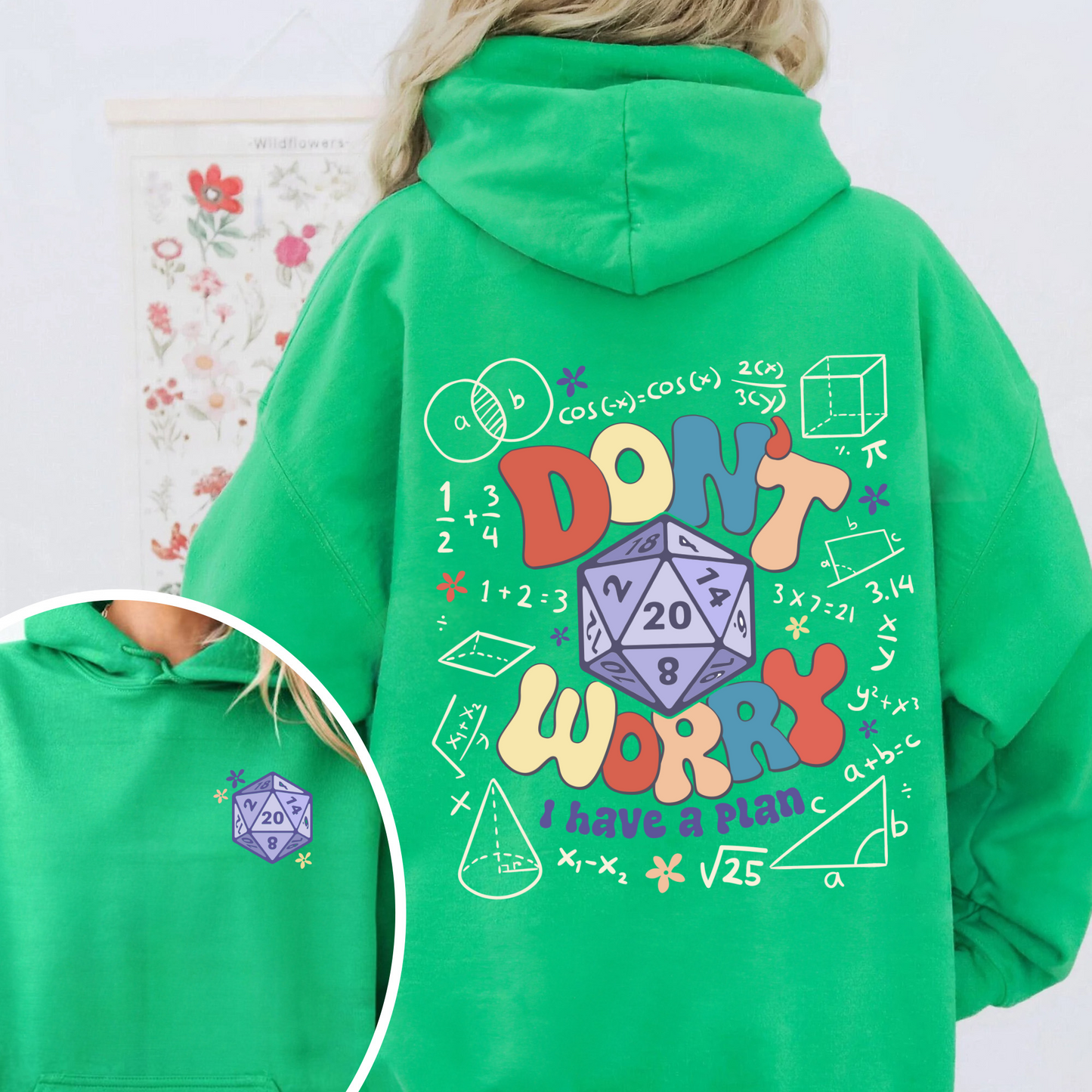 Dont Worry I Have a Plan Hoodie, Funny Dnd Dice Set, Gifts for Gamer, Playing Game, Funny Gamer Hoodie, DND Hoodie, Dnd Gift for Dad
