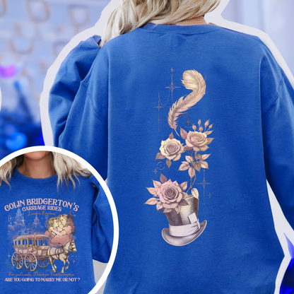 Lady Whistledown Colin and Penelope, Lady Whistledown Sweatshirt, Book Sweatshirt for Her, Book Lover Gift, Wallflower Social Club Penelope and Colin