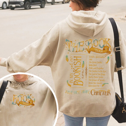 Custom Bookshelf Hoodie, Bookish Hoodie Gift, in My Reading Era Hoodie, in My Bookish Era Hoodie, Trendy Aesthetic for Book Lovers