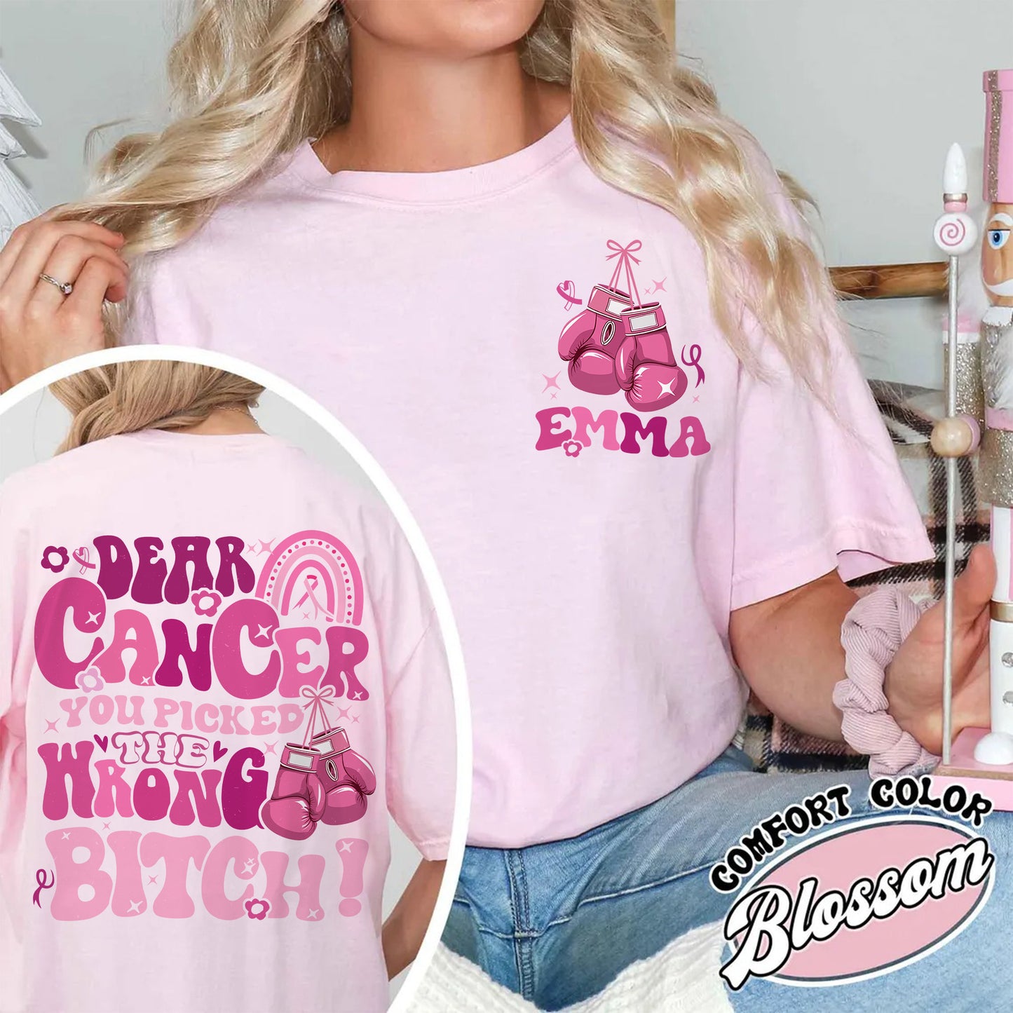 Cancer Awareness Shirt, Dear Cancer, You Picked the Wrong Bitch Shirt, Funny Cancer Shirt, Breast Cancer Support, Cancer Shirt, Cancer Gift