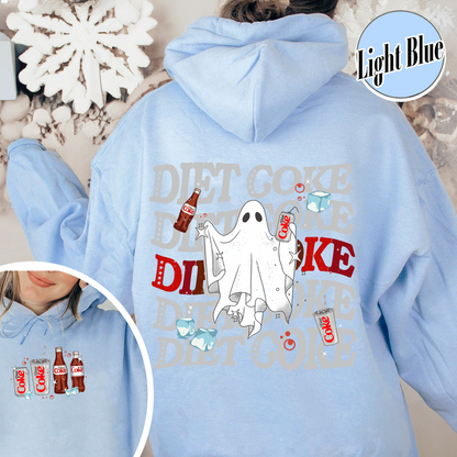 Halloweeen Ghost Hoodie, Diet Coke Ghost Hoodie, Diet Coke Teacher Hoodie