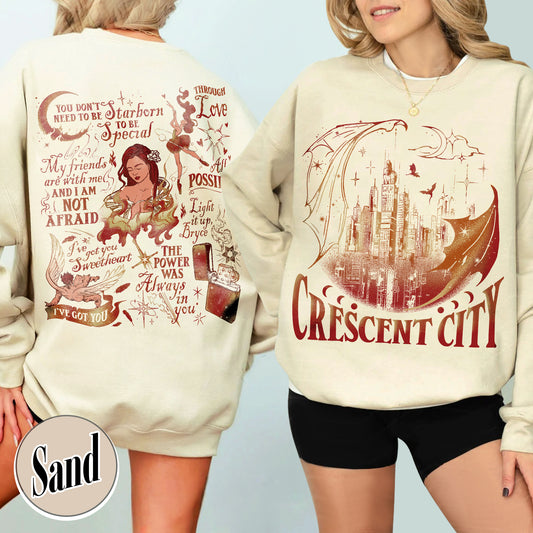 Crescent City Sweatshirts, Lunathion Crescent City Sweatshirt, Light It Up Crescent City, Bookworm Sweatshirt, Book Sweatshirt, Bookish Sweatshirt, Book Club Sweatshirt