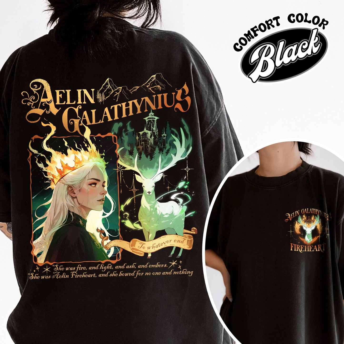 Aelin Galathynius Fireheart Shirt, Aelin Galathynius Shirt, Tog Shirt, Fireheart Queen Aelin Shirt, Fireheart Shirt, Terrasen to Whatever End