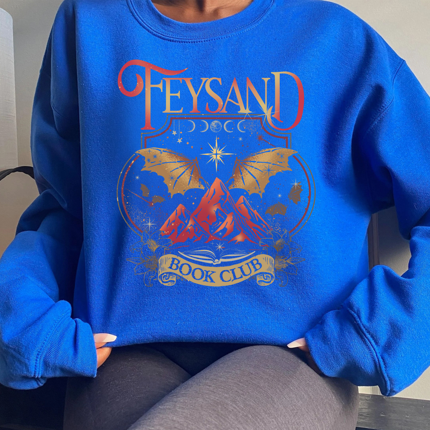 Rhys And Feyre Acotar Book Club Sweatshirt, Sjm, Velaris City Of Starlight Acotar Sweatshirt, The Night Court Sweatshirt, Court Of Dreams, Bookish Sweatshirt