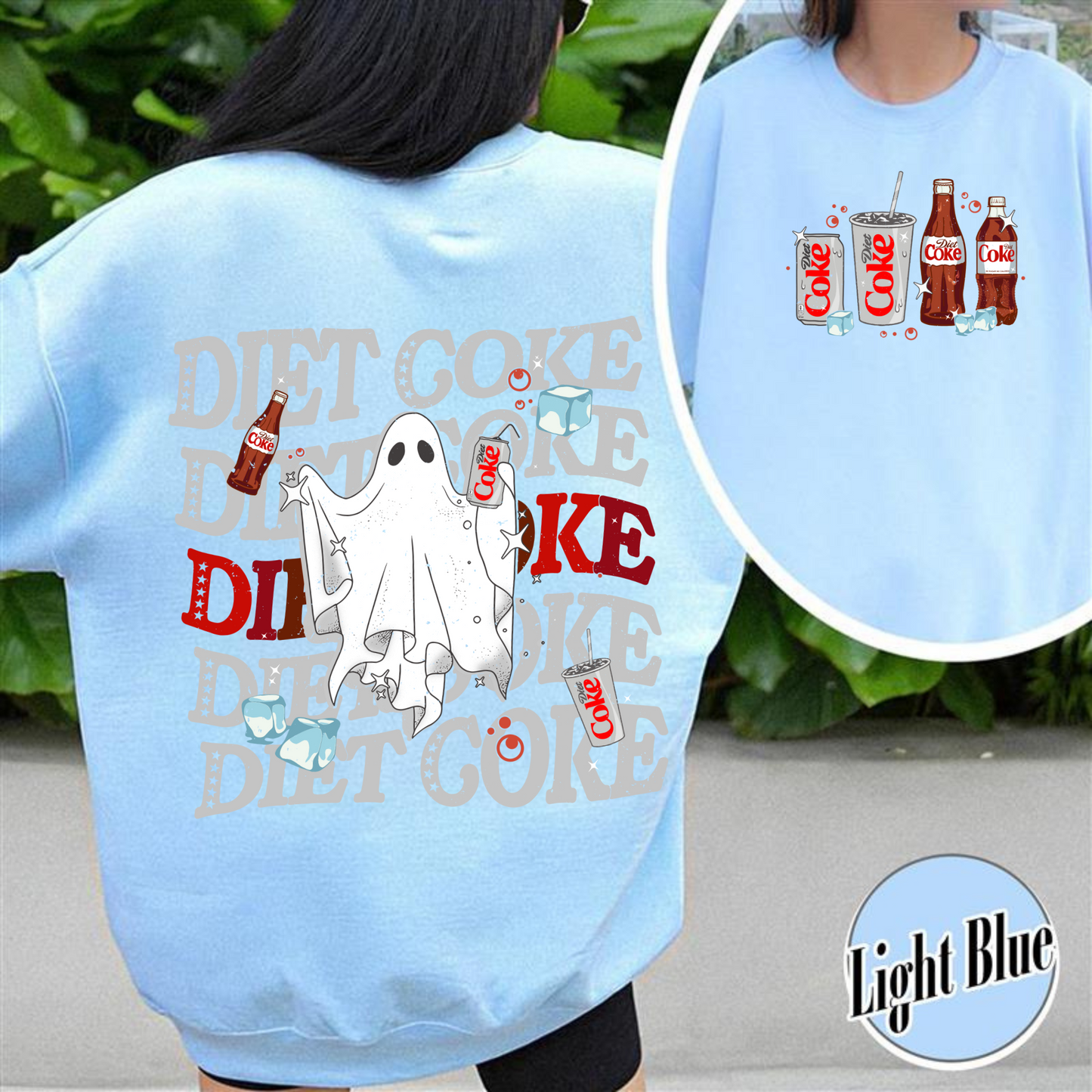 Halloweeen Ghost Sweatshirt, Diet Coke Ghost Sweatshirt, Diet Coke Teacher Sweatshirt