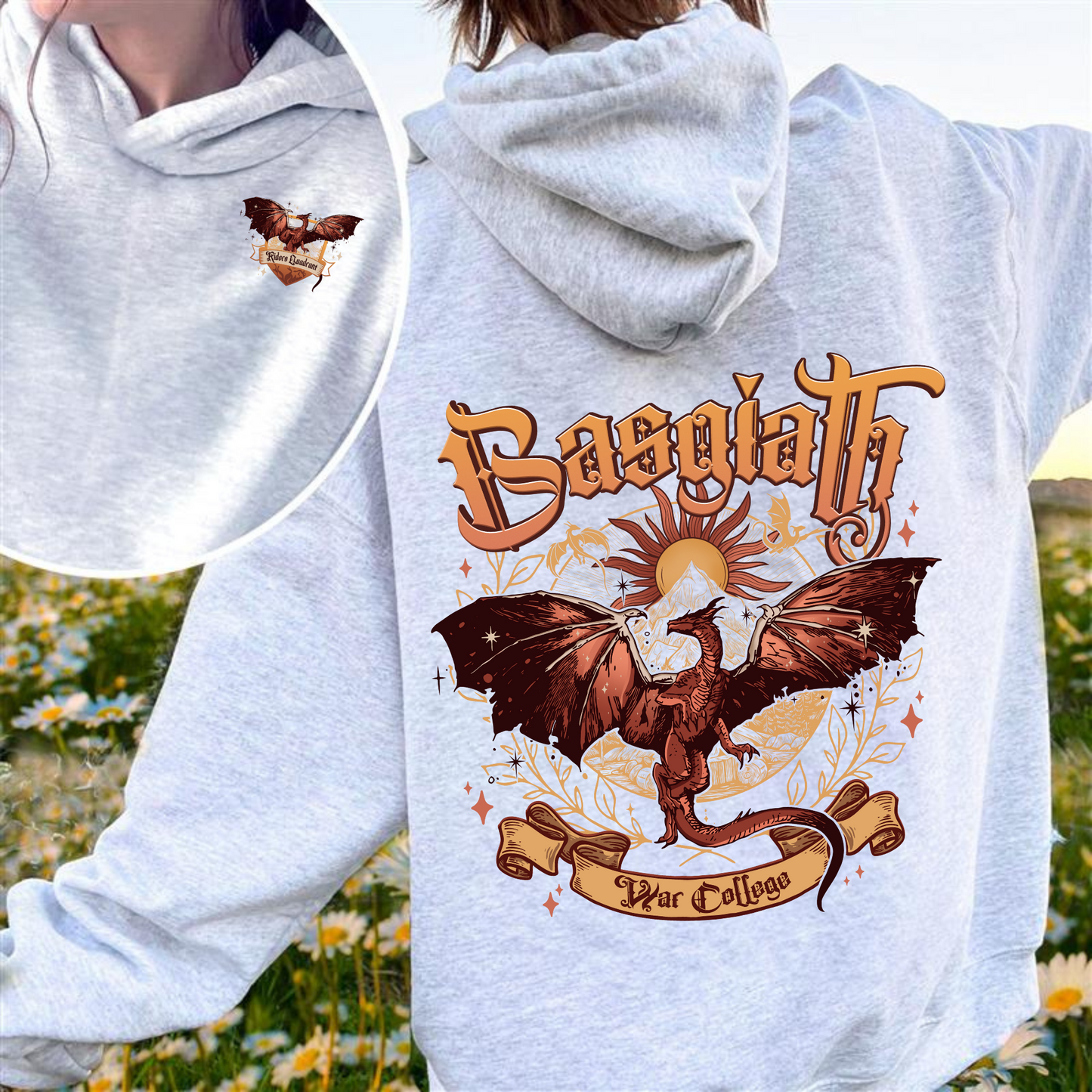 Basgiath War College, Dragon Rider Hoodie, Iron Flame Basgiath War College, Basgiath War College 2 Sided, Basgiath Dragon Rider, Bookish Gift