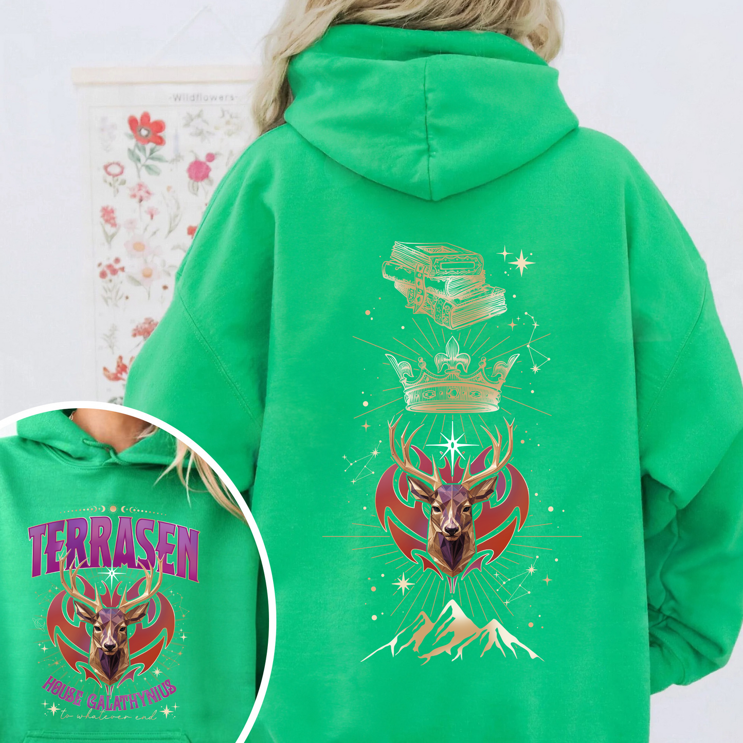 Aelin Galathynius Fireheart, Aelin Galathynius Hoodie, Fireheart Aelin Hoodie, Kingsflame the Thirteen, Fireheart Queen Aelin Hoodie, Gift for Her