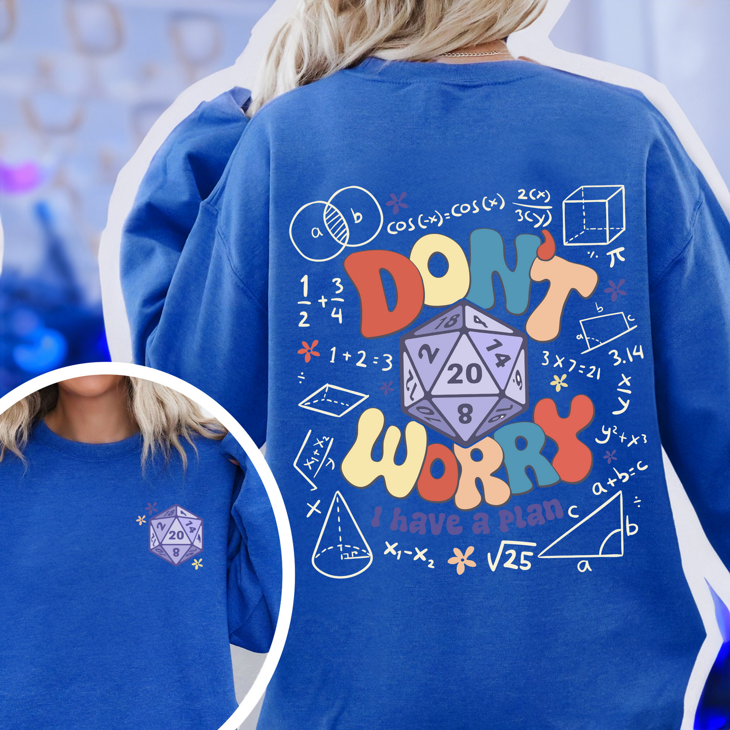 Dont Worry I Have a Plan Sweatshirt, Funny Dnd Dice Set, Gifts for Gamer, Playing Game, Funny Gamer Sweatshirt, DND Sweatshirt, Dnd Gift for Dad