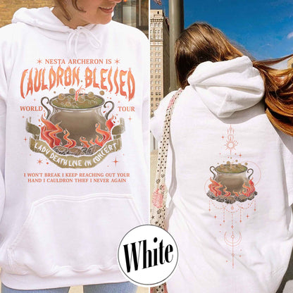Nesta Archeron Hoodie, Cauldron Blessed Hoodie,Nesta Archeron Cauldron Blessed,Nesta Archeron Gifts, Acosf Hoodie,Lady Death,Bookish Gift