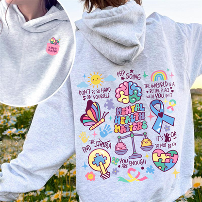 Mental Health Hoodie,It Is Okay To Feel All The Feels,Its Okay To Feel All The Feels Inside Out