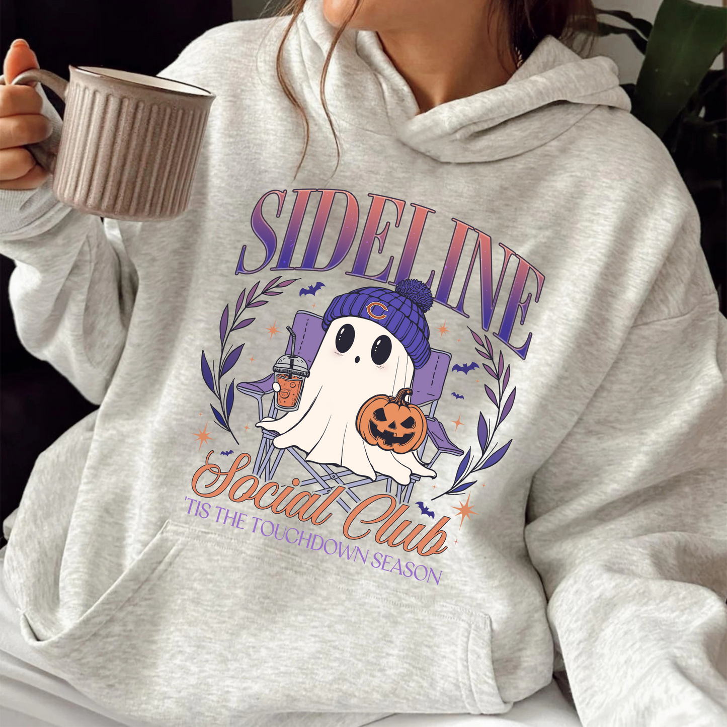 Custom Game Day Social Club Football Hoodie, Personalized Sideline Social Club Football Hoodie