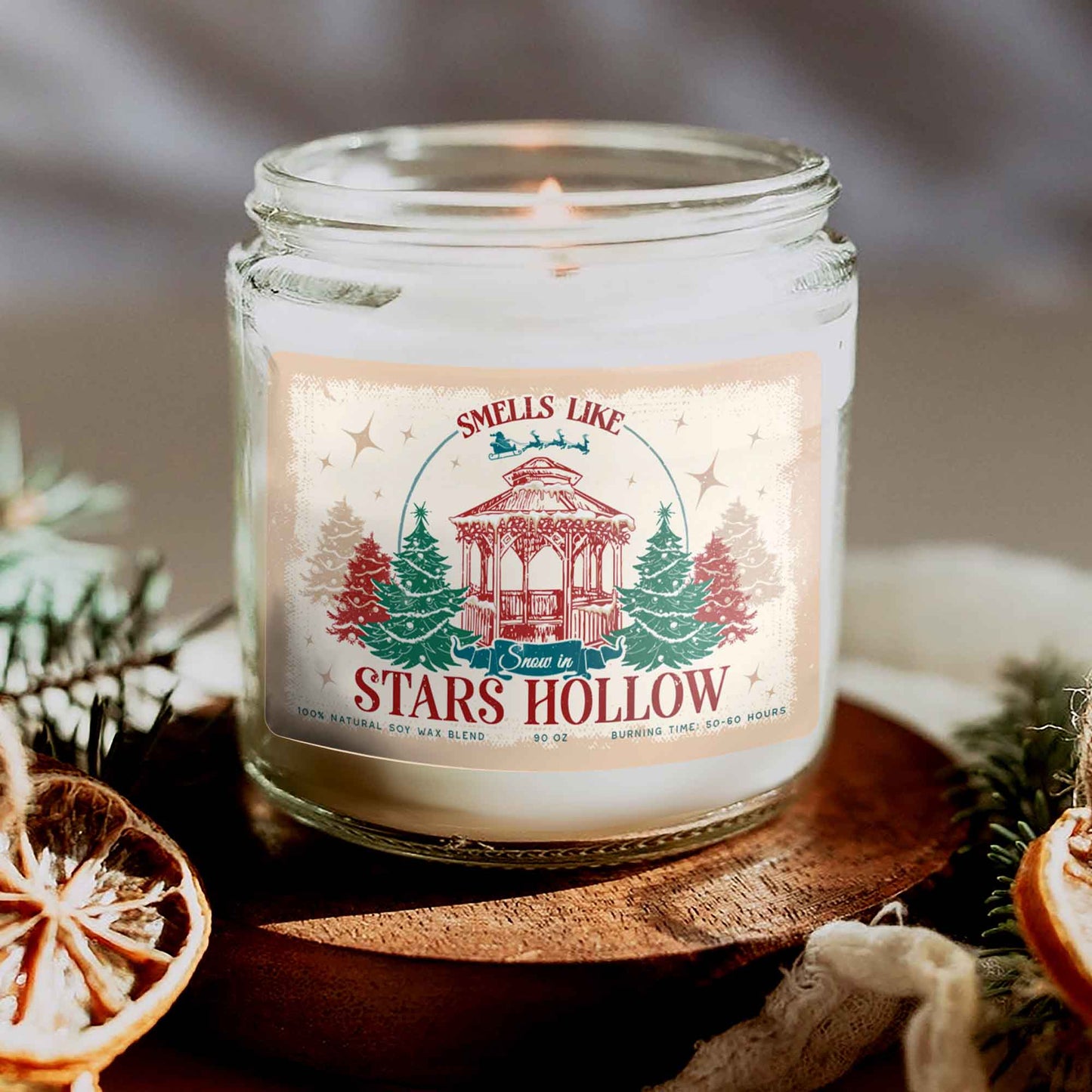 Stars Hollow Candle, Smells Like Snow Candle, I Smell Snow Candle, Gilmore Girl Candle, Stars Hollow Gift, Stars Hollow Christmas, Movie Candle