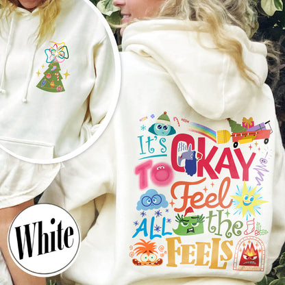 Its Okay To Feel All the Feels Hoodie, Its Okay To Feel All the Feels Kids, It Is Okay To Feel, Mental Health Hoodie, Christmas All the Feels