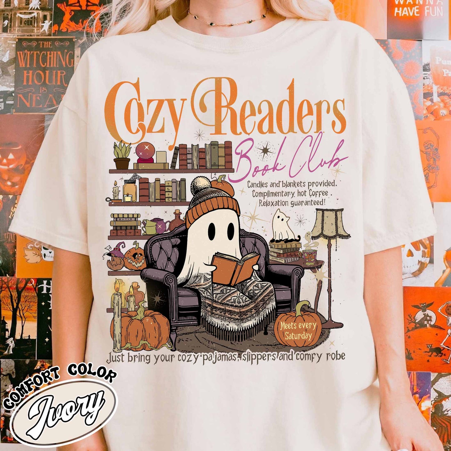 Cozy Girl Book Club Shirt, Drink Coffee Read Books Shirt, Coffee and Book Lover, Cozy Readers Club Shirt, Fall Book Club, Cozy Readers Shirt