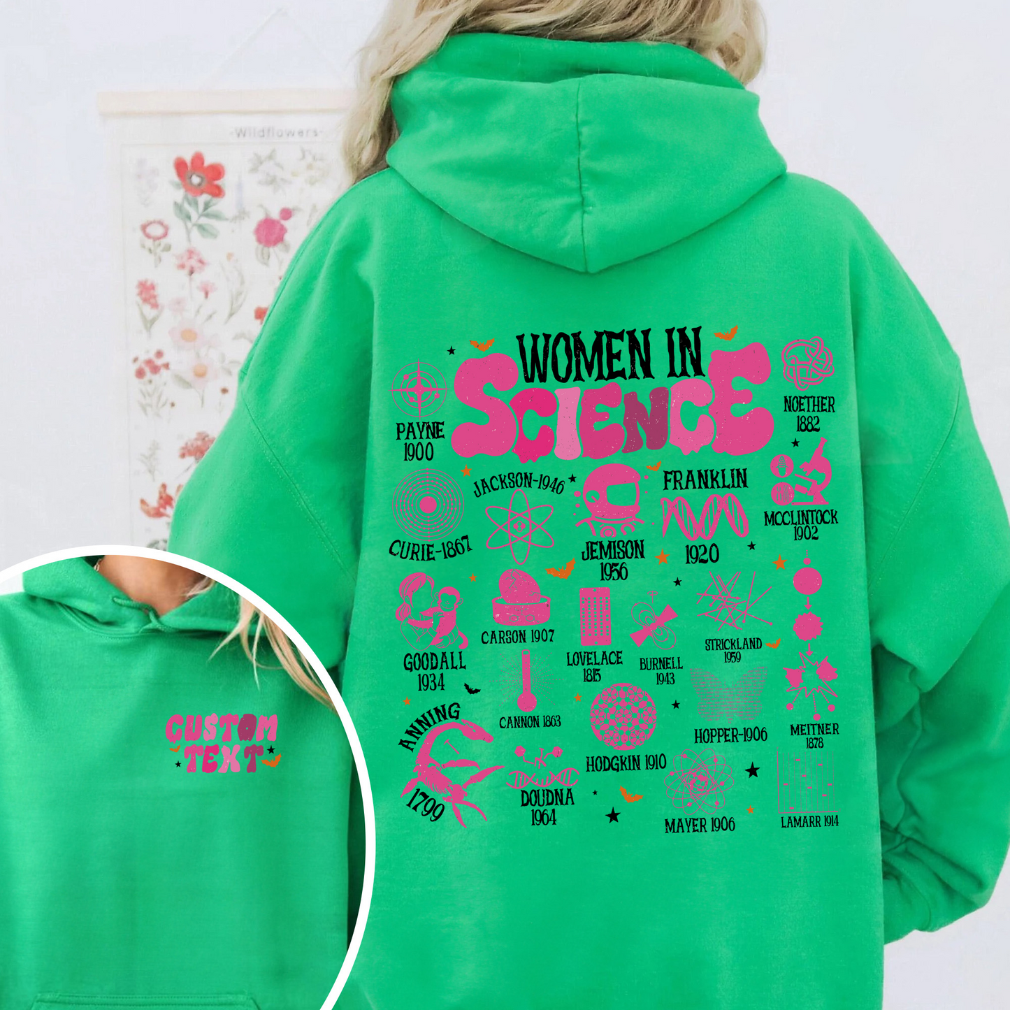 Feminist Hoodie, Women in Science Hoodie, Science Lover Gift Hoodie, Stem Hoodie