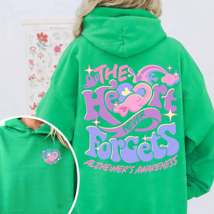 Alzheimer Saying Hoodie, Alzheimers and Brain Awareness, Alzheimer Awareness Elephant, Alzheimers Awareness Gift, I Will Remember for You Hoodie