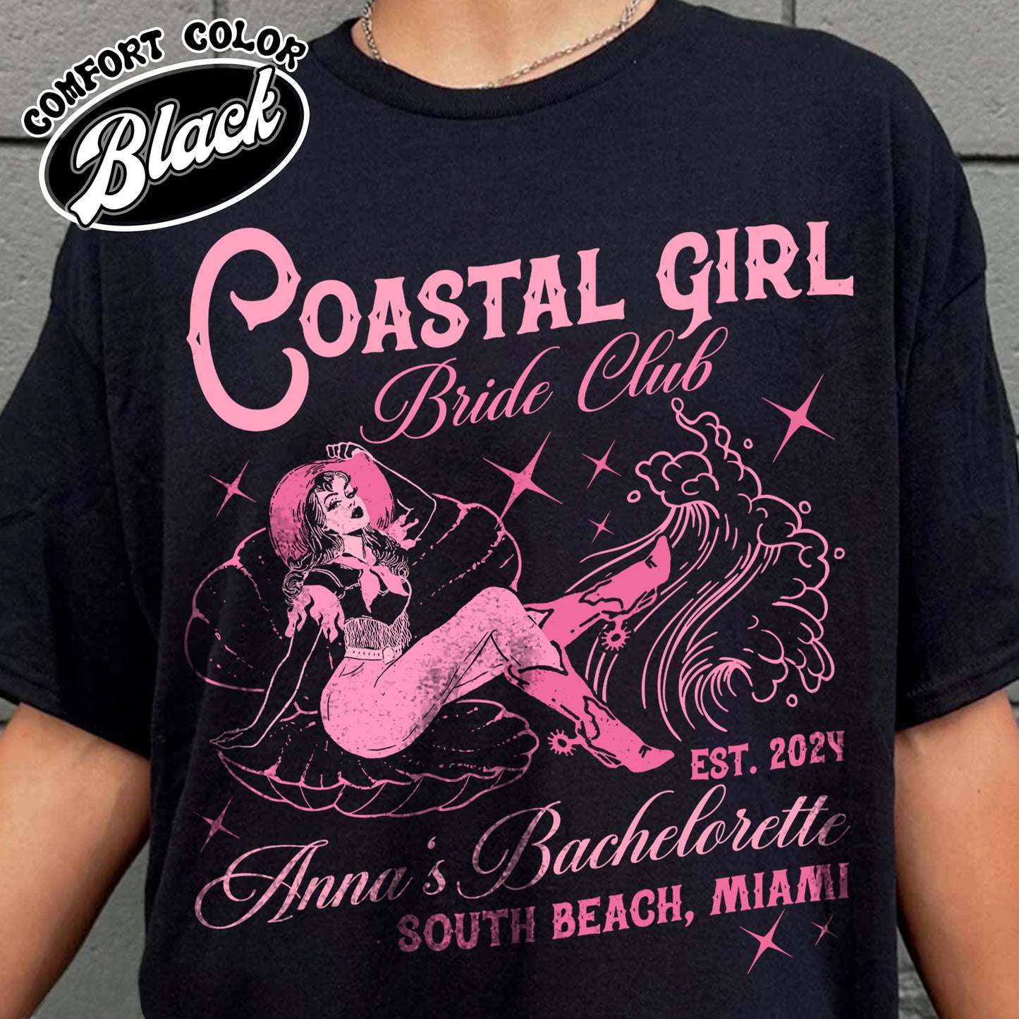 Custom Coastal Cowgirl Bachelorette Party Shirt, Beach Bachelorette Shirt, Custom Bride Shirt, Custom Bach Club Shirt, Bride To Be Shirt