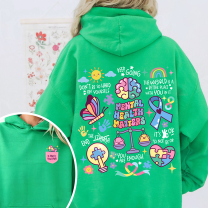 Mental Health Hoodie,It Is Okay To Feel All The Feels,Its Okay To Feel All The Feels Inside Out