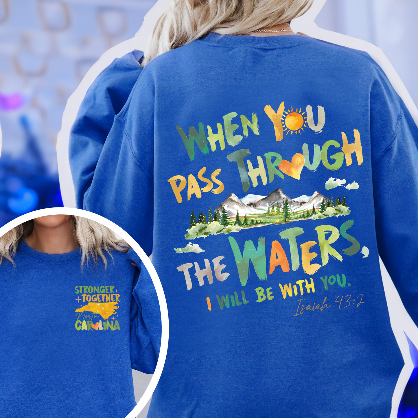 North Carolina Stronger Than the Storm Sweatshirt, North Carolina Strong Sweatshirt, Helping Out Western NC Families, North Carolina Stronger Sweatshirt