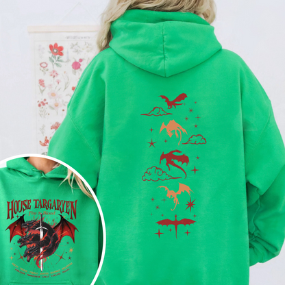 HOTD Hoodie, House of the D Hoodie, GOT Hoodie, Meleys, Hoodie With Dragons, Dragon Lovers Hoodie, Targaryen Hoodie, Team Black, Dragons