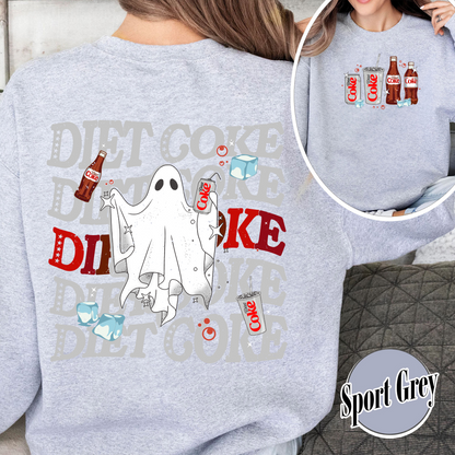 Halloweeen Ghost Sweatshirt, Diet Coke Ghost Sweatshirt, Diet Coke Teacher Sweatshirt