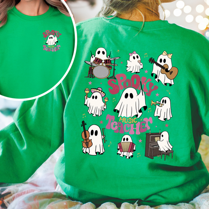 Halloween Music Teacher Sweatshirt, Spooky Music Teacher Sweatshirt, Music Lover Sweatshirt