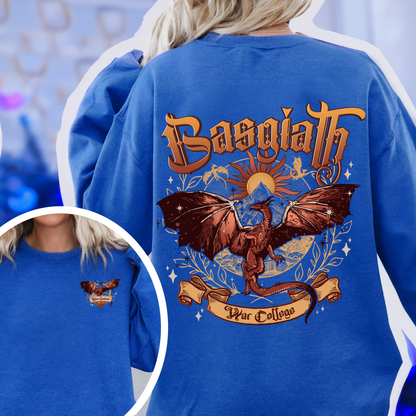 Basgiath War College, Dragon Rider Sweatshirt, Iron Flame Basgiath War College, Basgiath War College 2 Sided, Basgiath Dragon Rider, Bookish Gift