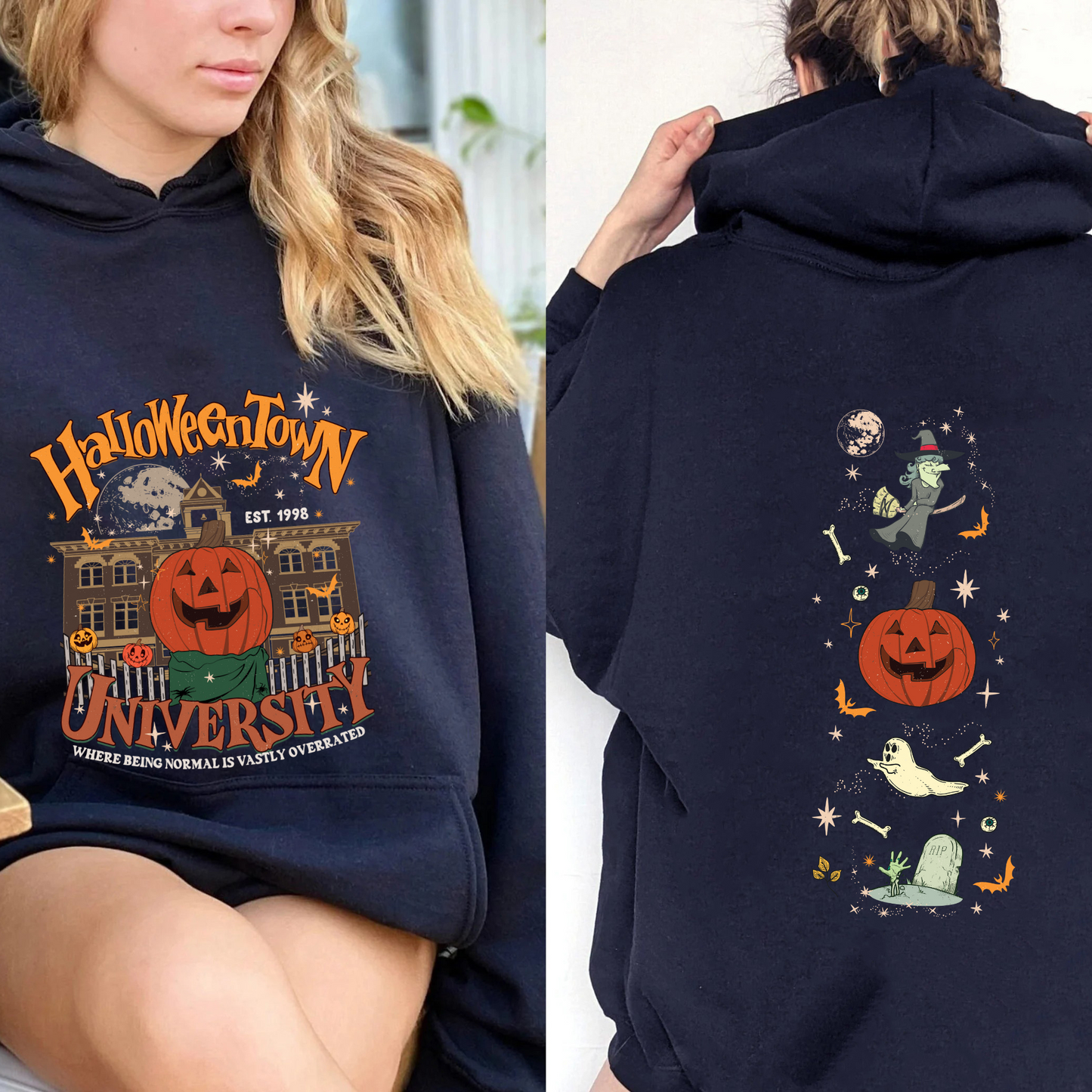 Halloween Hoodie, Halloweentown Est 1998 Hoodie, Halloweentown University Hoodie