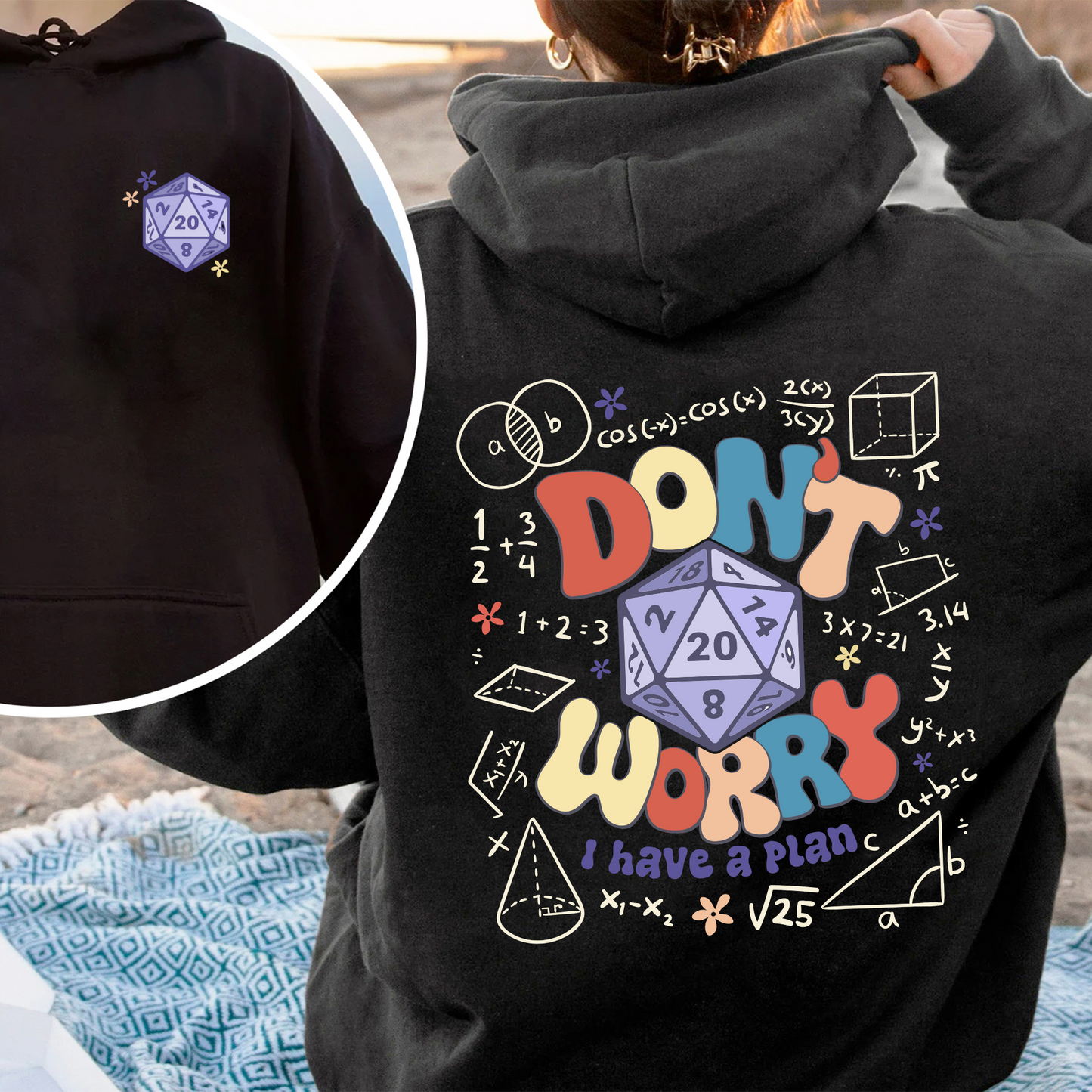 Dont Worry I Have a Plan Hoodie, Funny Dnd Dice Set, Gifts for Gamer, Playing Game, Funny Gamer Hoodie, DND Hoodie, Dnd Gift for Dad