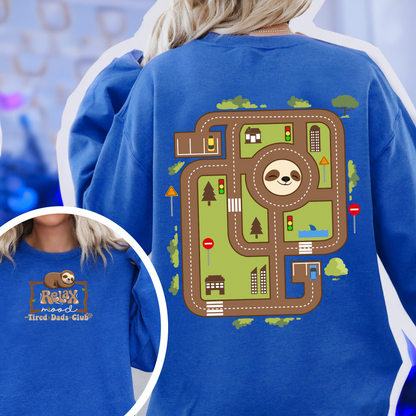 Race Car Track Sweatshirt for Dad, Race Track Sweatshirt for Dad, Racing Sweatshirt for Dad, Tired Dads Club Sweatshirt, Tired Dads Club, Toy Car Massage