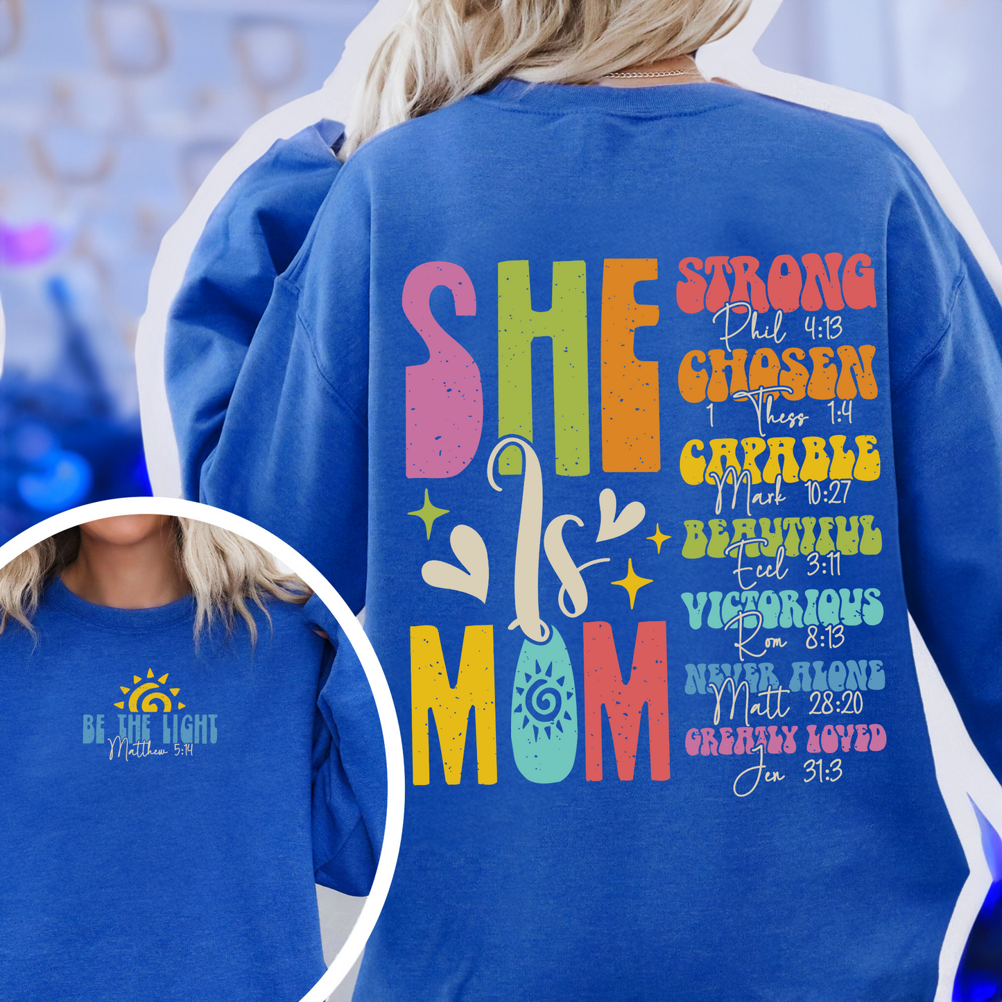 She Is Mom Christian Sweatshirt, Bible Verses Sweatshirt, Empowered Women Sweatshirt, Christian Mom Sweatshirt, She Is Mom Sweatshirt, She Is Strong Mom Sweatshirt, Mom Sweatshirt