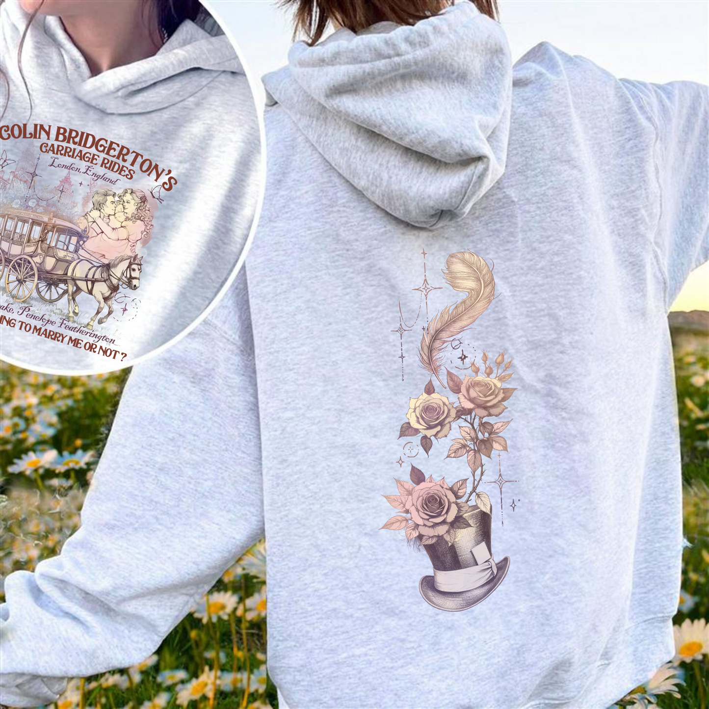 Lady Whistledown Colin and Penelope, Lady Whistledown Hoodie, Book Hoodie for Her, Book Lover Gift, Wallflower Social Club Penelope and Colin