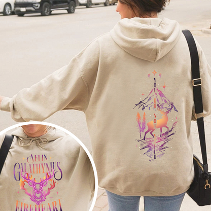 Fireheart Queen Aelin Hoodie, Terrasen to Whatever End Fireheart, You Do Not Yield Hoodie, TOG Hoodie