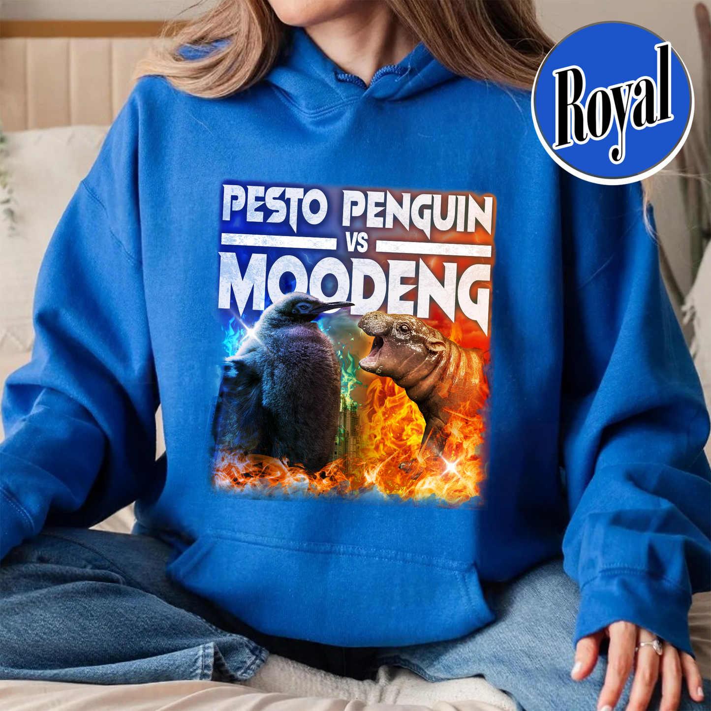 Animal Lover Hoodie, Pesto the Penguin Hoodie, Moo Deng Hoodie, Zoo Baby Hippo Hoodie