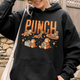 Monkey Punch Cute - Funny Kawaii Monkeys Graphic - Animals Monkeys Lovers Hoodie