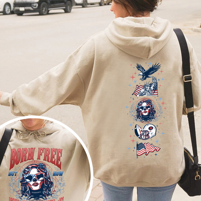 Born Free But Now I'm Expensive Hoodie, Retro 4th Of July Hoodie, 4th Of July Gift, Independence Day, Usa Flag Hoodie, Skeleton Hoodie