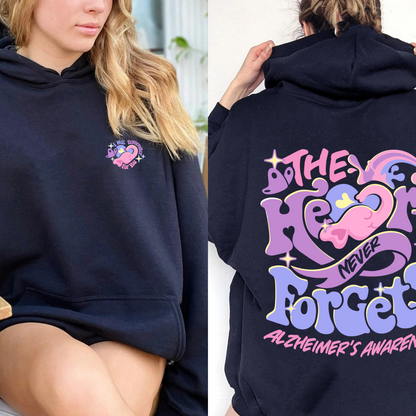 Alzheimer Saying Hoodie, Alzheimers and Brain Awareness, Alzheimer Awareness Elephant, Alzheimers Awareness Gift, I Will Remember for You Hoodie