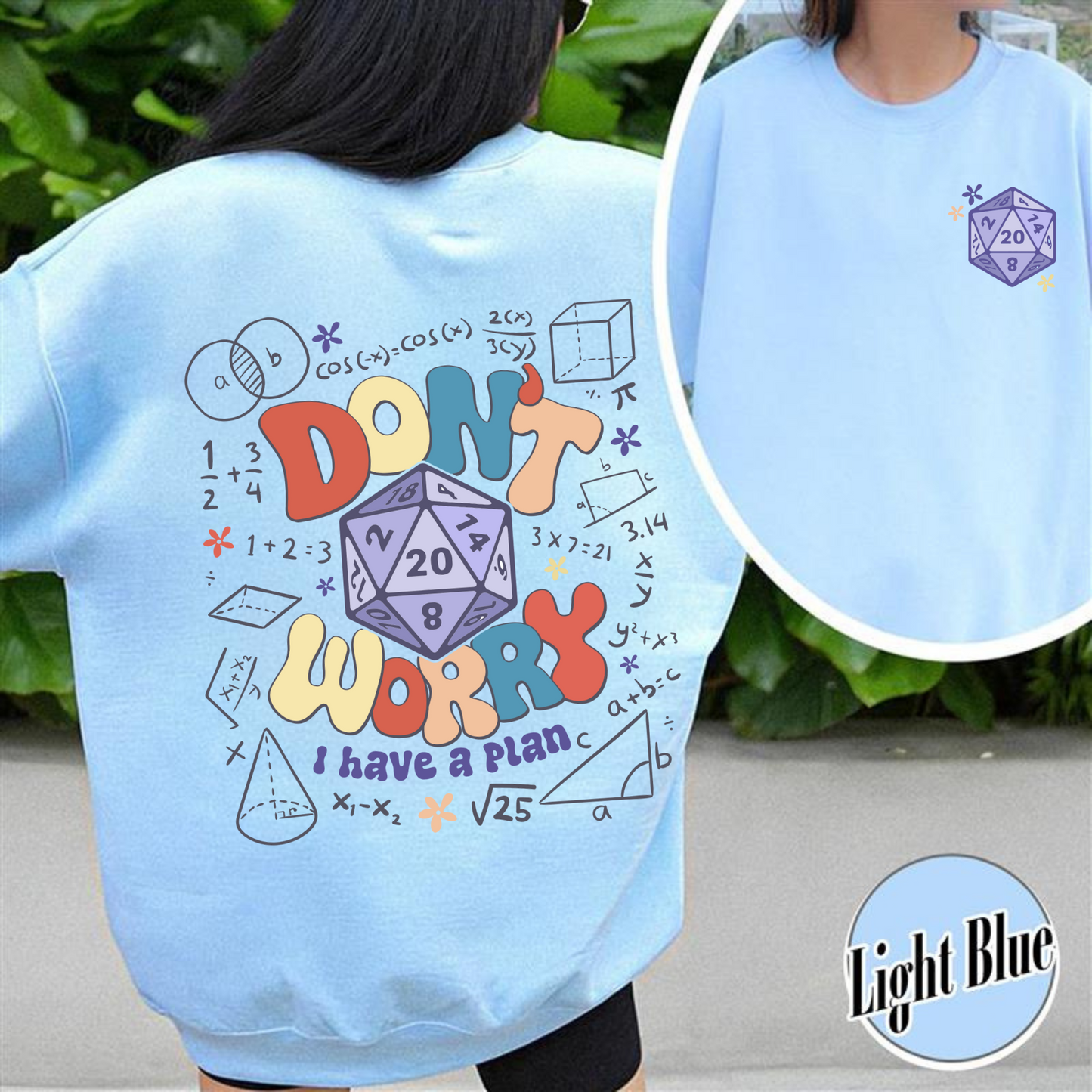 Dont Worry I Have a Plan Sweatshirt, Funny Dnd Dice Set, Gifts for Gamer, Playing Game, Funny Gamer Sweatshirt, DND Sweatshirt, Dnd Gift for Dad