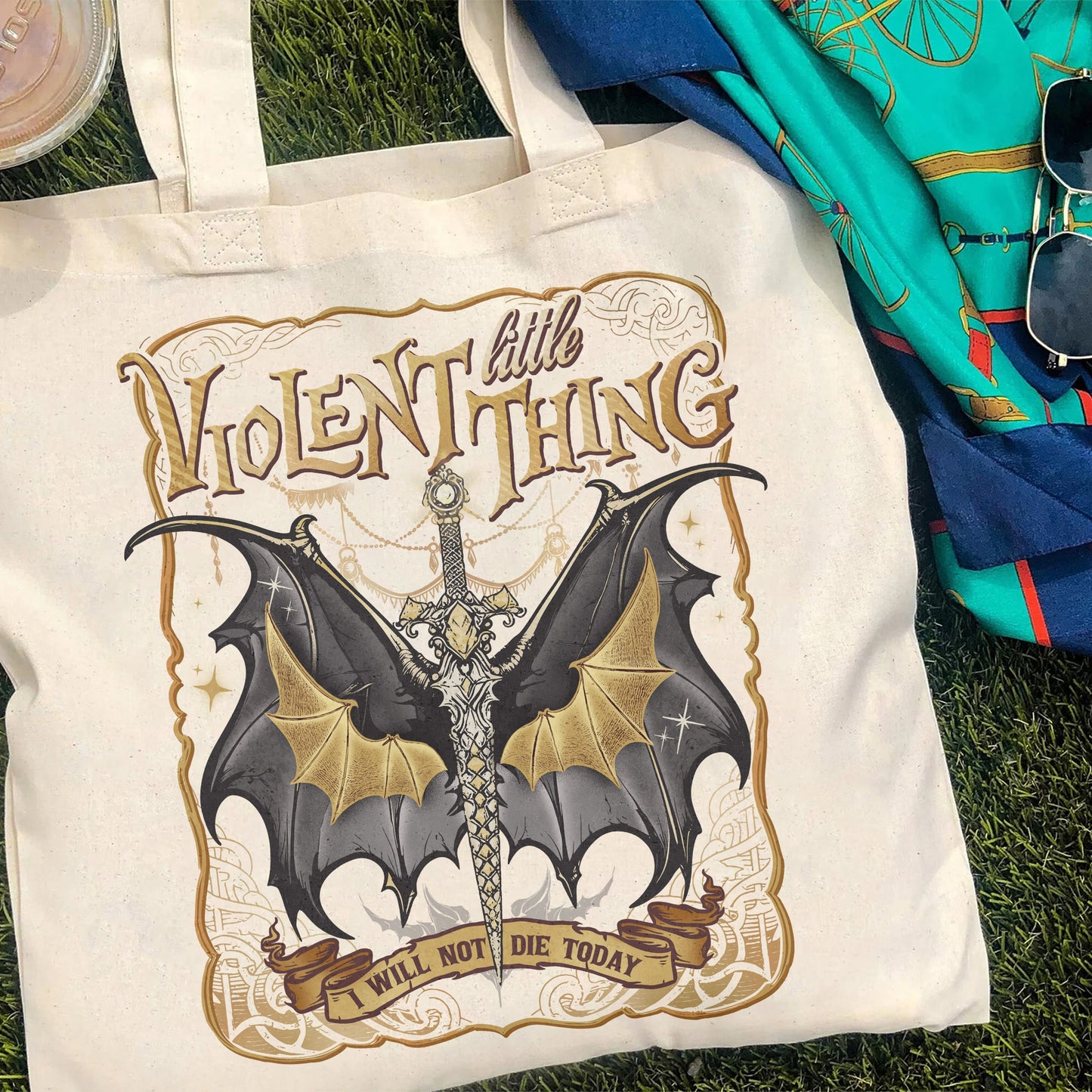 Dragon Rider Tote Bag, Violent Little Thing Collection Bag