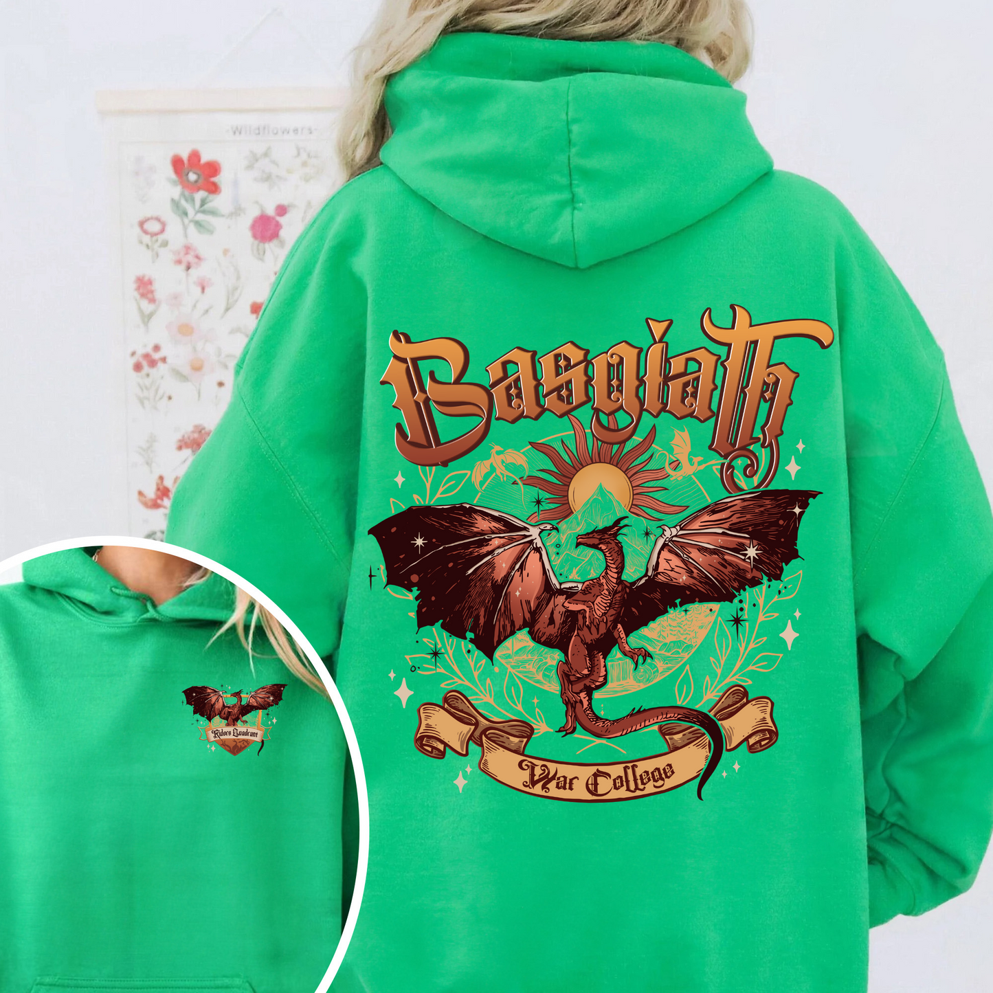 Basgiath War College, Dragon Rider Hoodie, Iron Flame Basgiath War College, Basgiath War College 2 Sided, Basgiath Dragon Rider, Bookish Gift