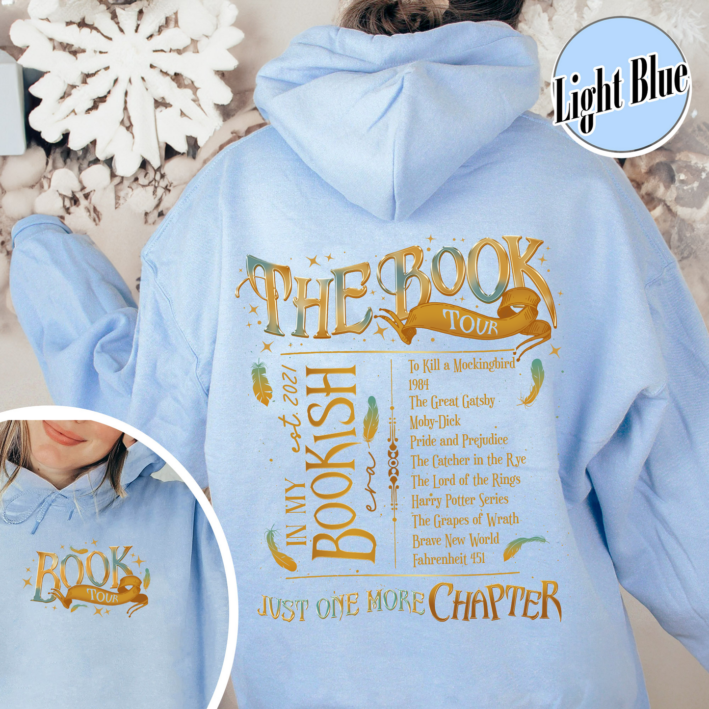 Custom Bookshelf Hoodie, Bookish Hoodie Gift, in My Reading Era Hoodie, in My Bookish Era Hoodie, Trendy Aesthetic for Book Lovers
