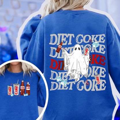 Halloweeen Ghost Sweatshirt, Diet Coke Ghost Sweatshirt, Diet Coke Teacher Sweatshirt