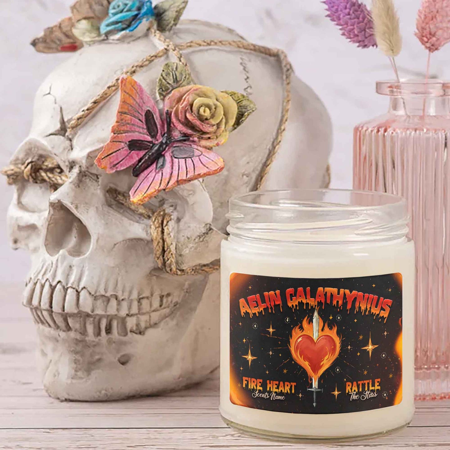 Book Character Candle, Sarah J Mass Candle, Book Themed Candles, Aelin Galathynius Fireheart, Bookish Gift, Terrasen Candle, Late Night Reader