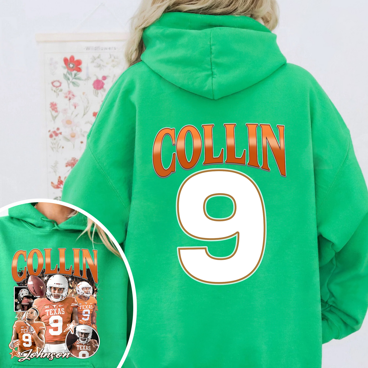 Football Custom Bootleg Hoodie, Supportive Game Days Hoodie, Custom Player Hoodie