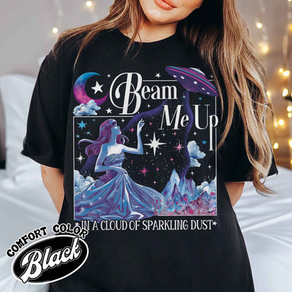 Beam Me Up Shirt, in a Cloud of Sparkling Dust Shirt, Ufo Shirt, ttpd Merch, Alien Shirt, ttpd shirt, Music Fan,Music lover,Music lyrics Shirt