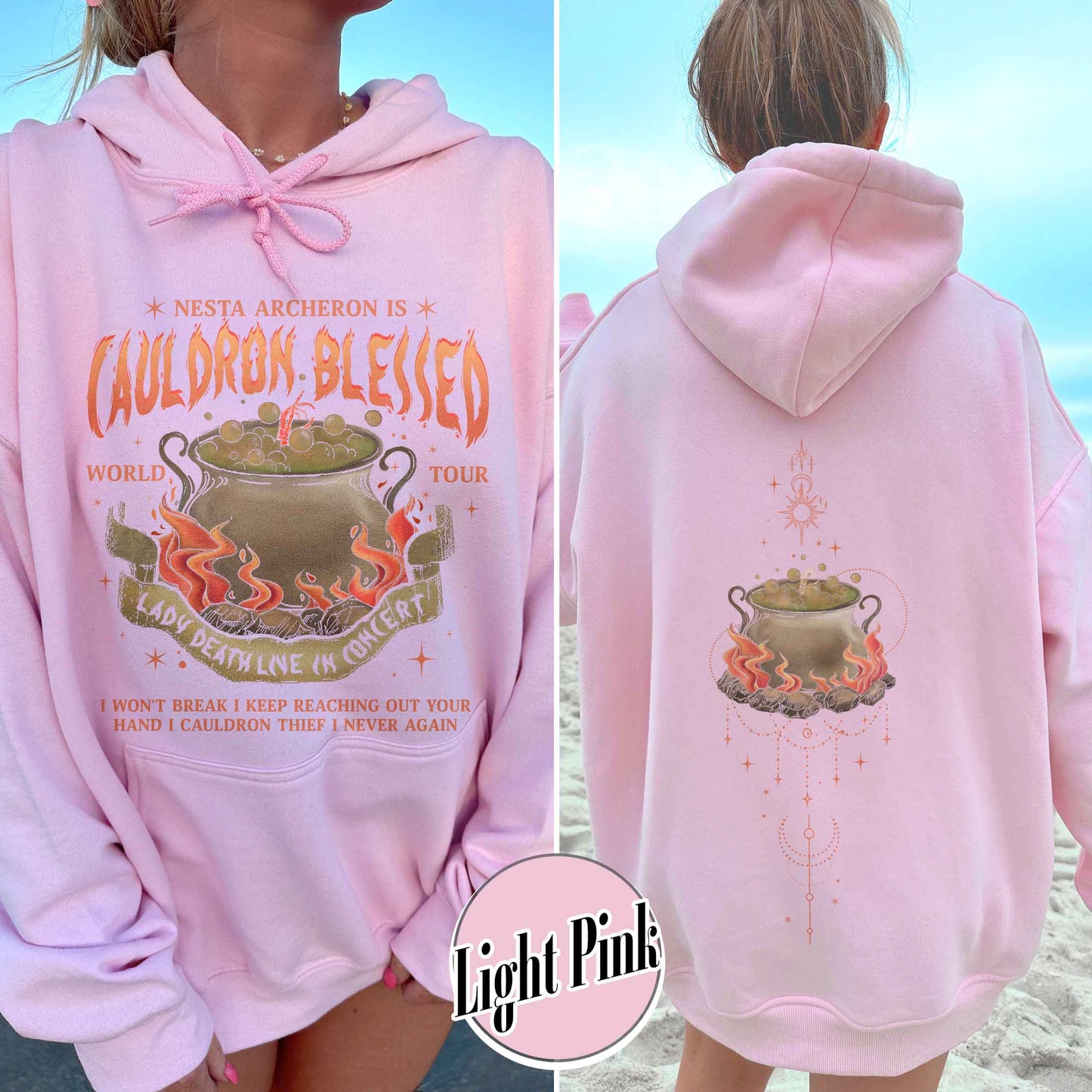 Nesta Archeron Hoodie, Cauldron Blessed Hoodie,Nesta Archeron Cauldron Blessed,Nesta Archeron Gifts, Acosf Hoodie,Lady Death,Bookish Gift