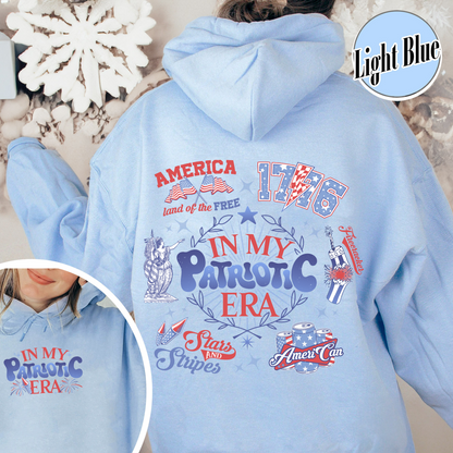 Patriotic Hoodie, America Retro Hoodie, Red White And Blue, Independence Day, Usa Flag, 4th Of July, Fourth Of July Hoodie