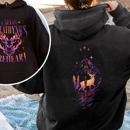 Fireheart Queen Aelin Hoodie, Terrasen to Whatever End Fireheart, You Do Not Yield Hoodie, TOG Hoodie